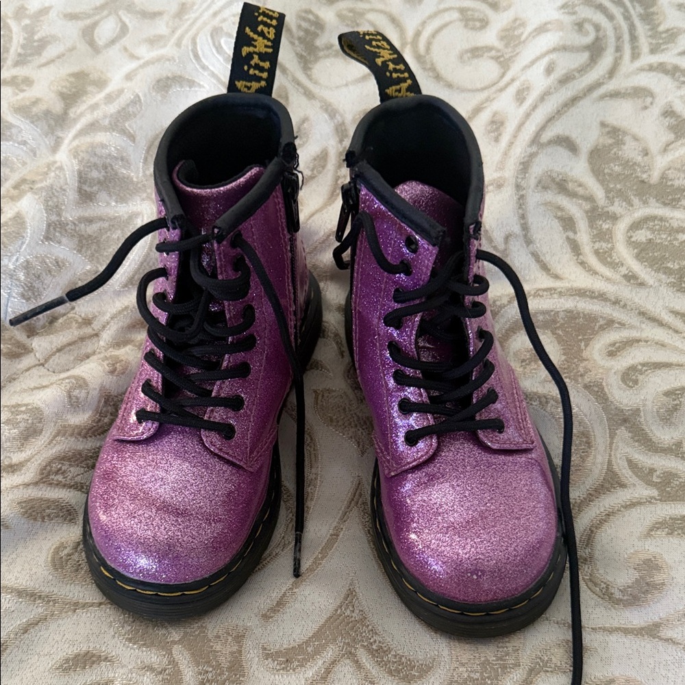 Dr. Martens Women's Sparkling Pink Combat Boots